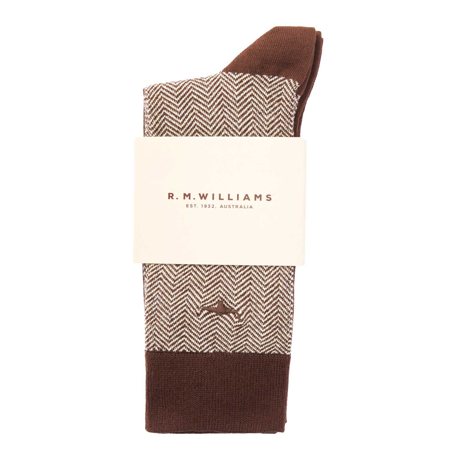 R.M. Williams Nelson Herringbone Sock 2 Pack